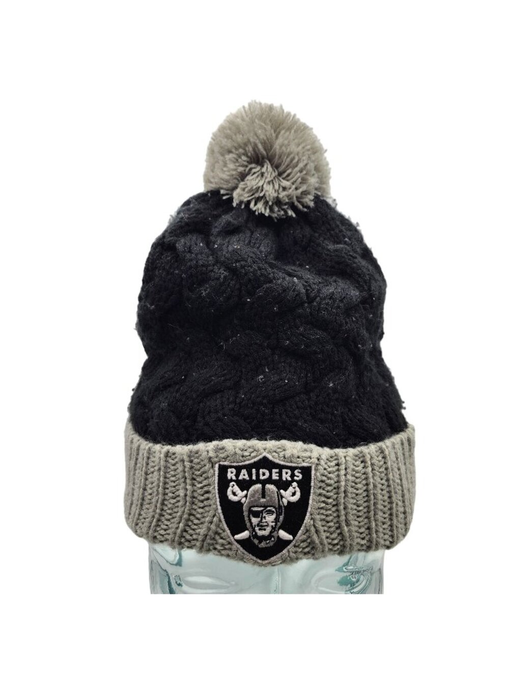 LA Oakland Las Vegas Raiders NFL Team Women's Knit Pom-Pom Beanie 47 Brand